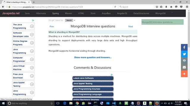 What is sharding in MongoDB?
 javapedia.net