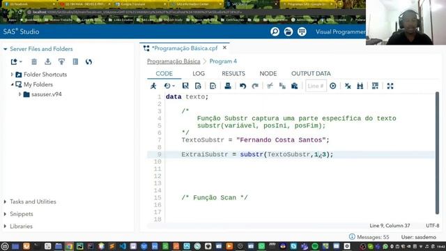 ? COMO TRABALHAR COM TEXTOS NO SAS FUNÇÃO SUBSTR E SCAN | CURSO DE PROGRAMAÇÃO SAS PORTUGUÊS #11