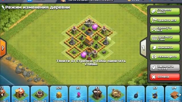 Clash of Clans.Топовая база для 6 тх