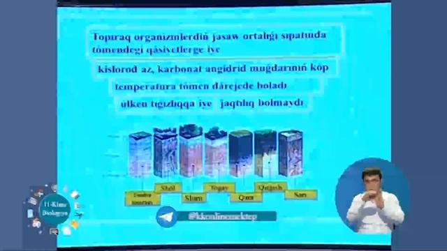 11 Klass Biologiya Tema Qurǵaqlıq hawa topıraq tiri organizmlerdiń