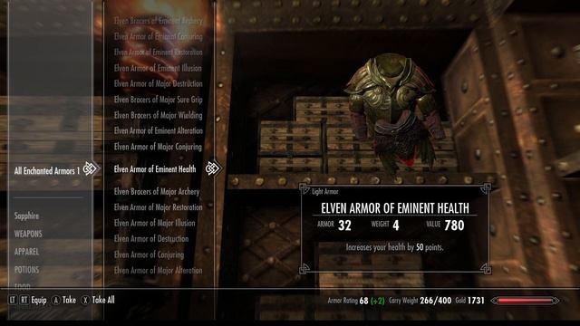 Elven Armor of Eminent Health
