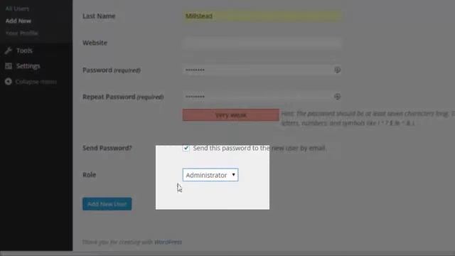 Change Wordpress Administrator