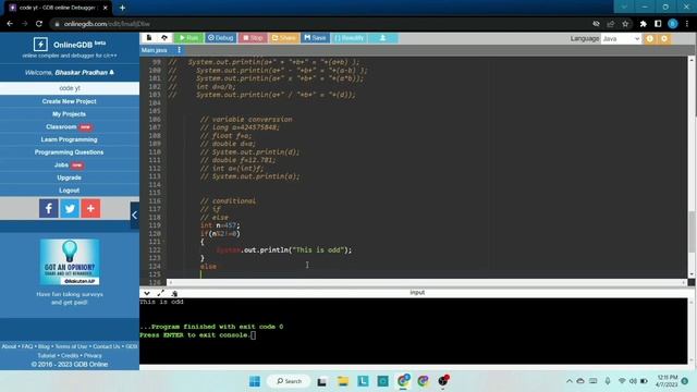 Conditionals in Java || Java in Odia language || #CodeinOdia