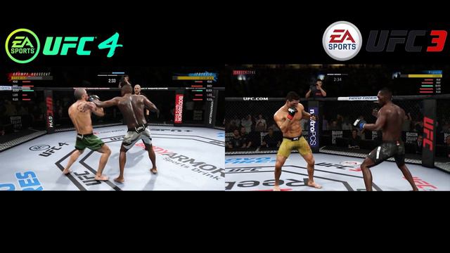 UFC 4 vs UFC 3  Israel Adesanya Gameplay  4K