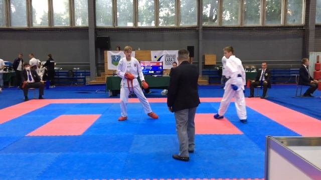Kyiv Karate Championship 2020. Cadets -57kg. Second fight. Bykov Ilya AO Champion Karate Club