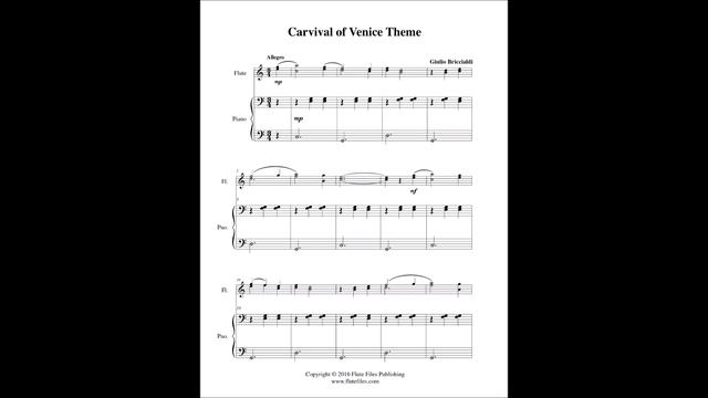 Briccialdi - Carnival of Venice - Flute Duet and Piano