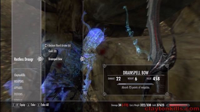 Skyrim: Drainspell Bow, Drainblood Battleaxe & Drainheart Sword Location (HD 1080p)