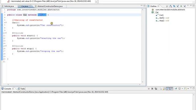 CAN AN ABSTRACT CLASS HAVE A CONSTRUCTOR IN JAVA DEMO TAMIL
