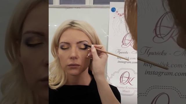 Вечерний макияж на карандашной технике 1 часть