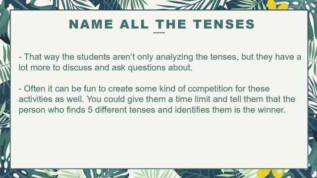 How To Teach Grammar In English #3 I Tense Review Activities