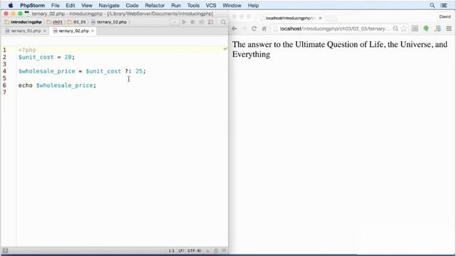 Using the ternary operator as shorthand