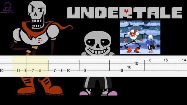 Undertale - Bonetrousle Papyrus song [Bass Tabs Tutorial]