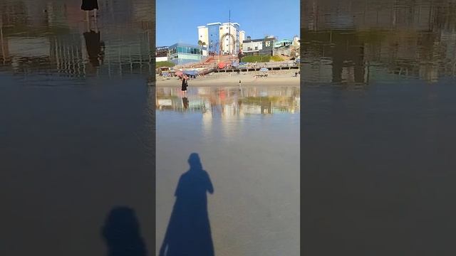 пляж Тихуаны осенью, очень тепло ветер был в этот день, волны были нельзя было купаться #tijuana