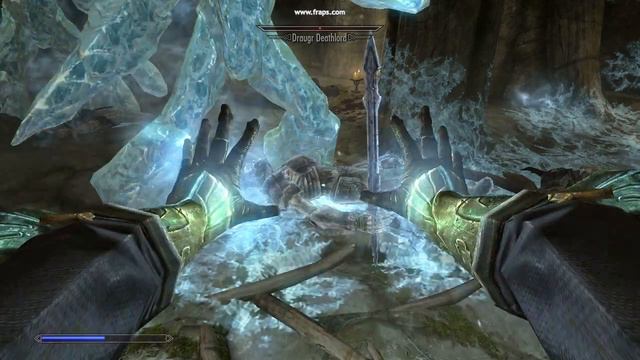 skyrim se frost magic draugr deathlords........... we have a little fun