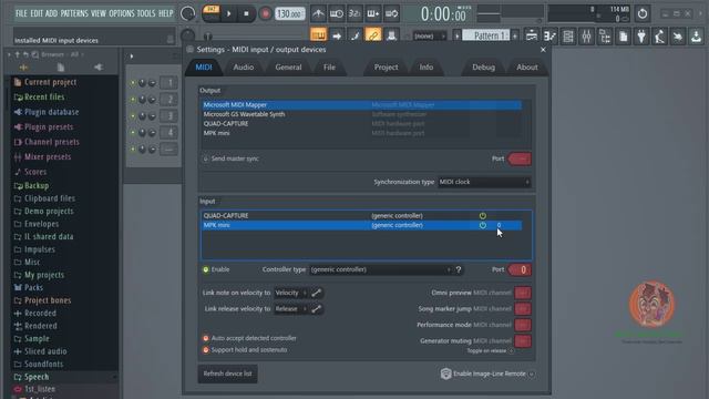 FL Studio 20. 3.07-Привязка контроллеров к инструментам
