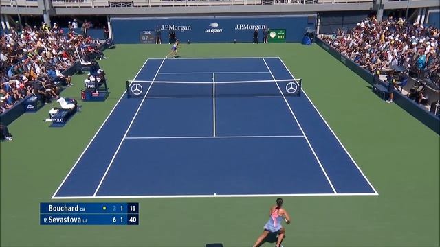 Eugenie Bouchard vs. Anastasija Sevastova | US Open 2019 R1 Highlights