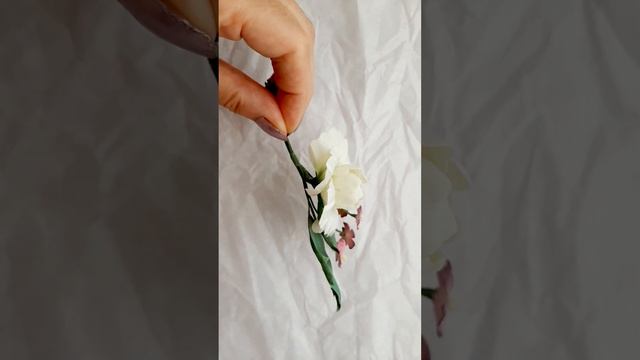 Бутоньерка. Брошь цветок из ткани ручной работы. Обзор товара.