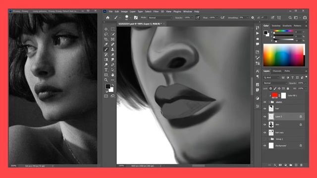 Digital Portrait Painting in Photoshop cc 2022