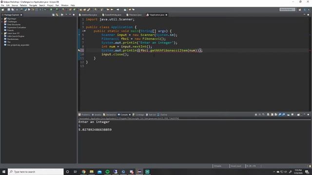 Get the Nth Item in Fibonacci Sequence in Java