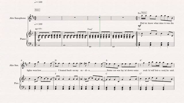 Alto Sax - Starman - David Bowie - Sheet Music Chords  Vocals