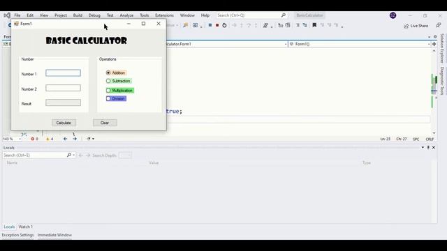 C Simple Calculator Using RadioButtons and TryParse method  C Tutorial