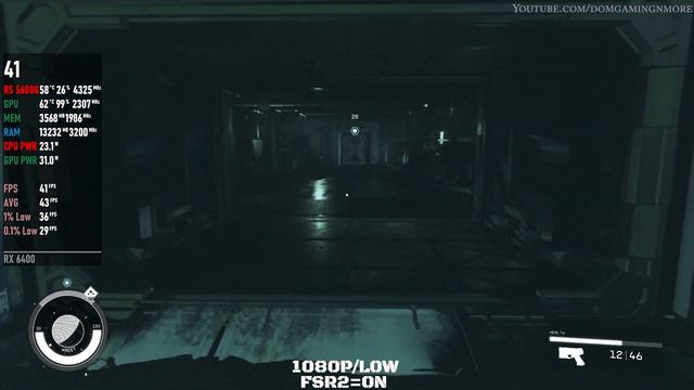 Starfield on RX 6400 + R5 5600G || 1080p || Low ||