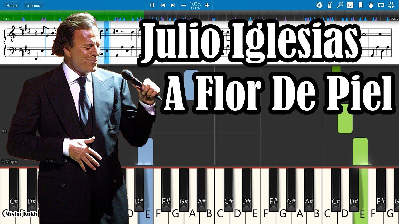 Julio Iglesias - A Flor De Piel [Piano Tutorial | Sheets | MIDI] Synthesia