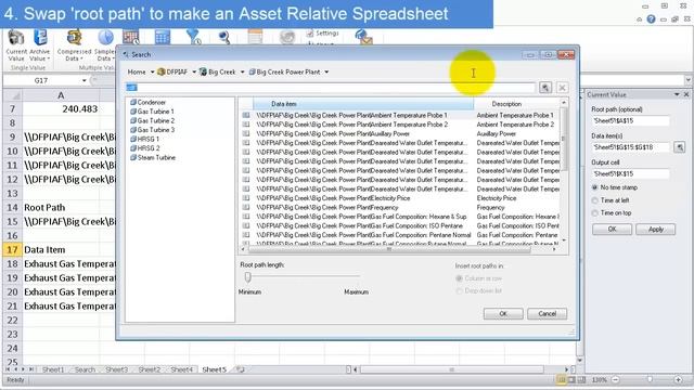 OSIsoft: PI DataLink Tips: Root Path references for stronger spreadsheets (PI DL 2013 Excel Add-in)