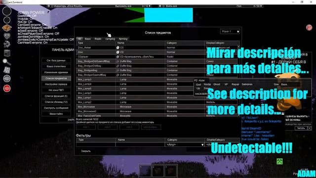 Project Zomboid PRIVATE CHEAT  HACK 2022  WORK IN MULTIPLAYER