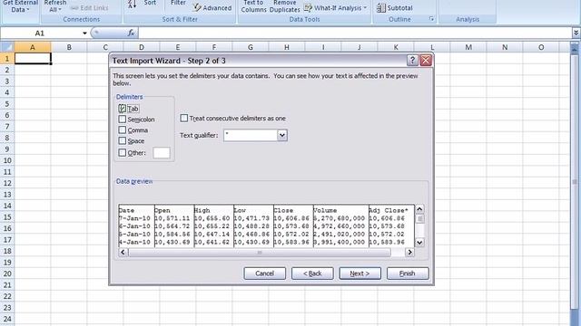 Importing data into excel TXT versus CSV
