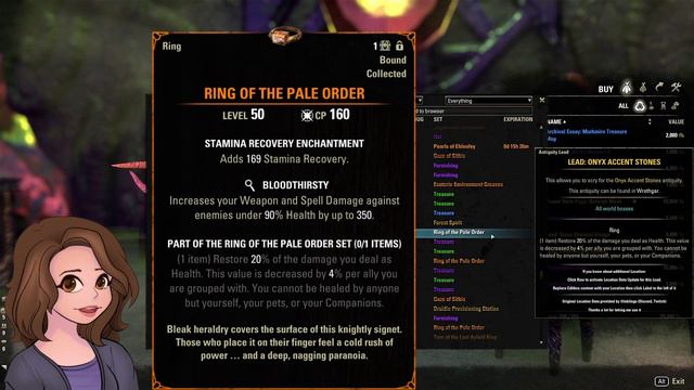 NEW Infinite Archive Vendor Items! - Ring of the Pale Order Lead!