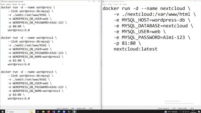 Nextcloud y Wordpress en el mismo docker
