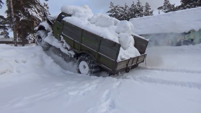 ГАЗ-63 вывозим снег_ GAZ-63 we take out snow
