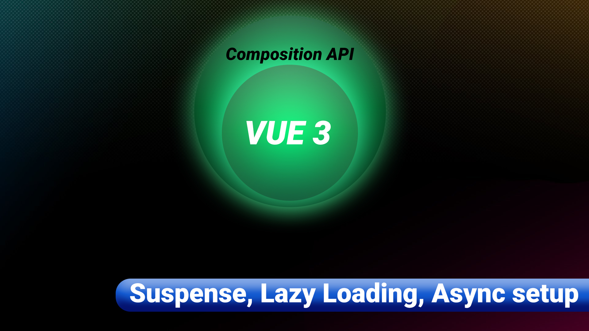 VUE 3 / Composition API. Suspense, Lazy Loading, Async setup