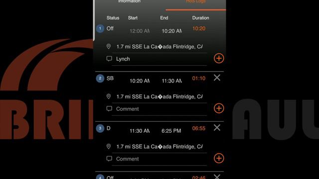 BridgeHaul Mobile App: Hours of Service (H.O.S)