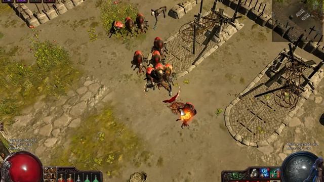 Path of Exile - New Lightning warp and blood splatters preview