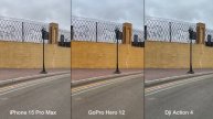 iPhone 15 Pro Max vs GoPro Hero 12 vs Dji Action 4 Camera Test