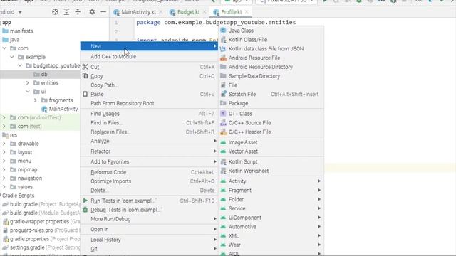 Room Database Setup - Budget Application with Room Library & MVVM Architecture Android