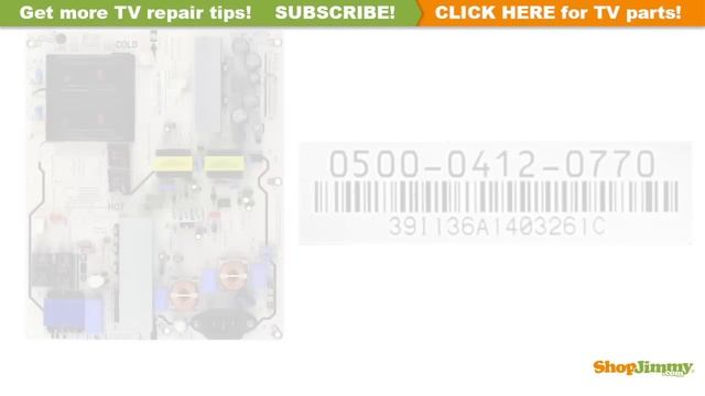 Vizio V 0500-0412-0770 Power Supply / Backlight Inverter Boards Replacement Guide LCD TV Repair