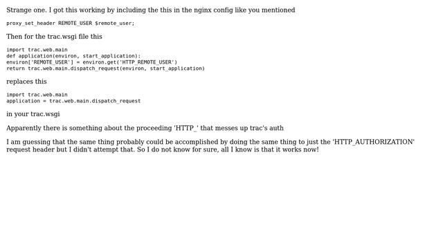 DevOps & SysAdmins: Setting REMOTE_USER for Trac in Gunicorn behind Nginx (2 Solutions!!)