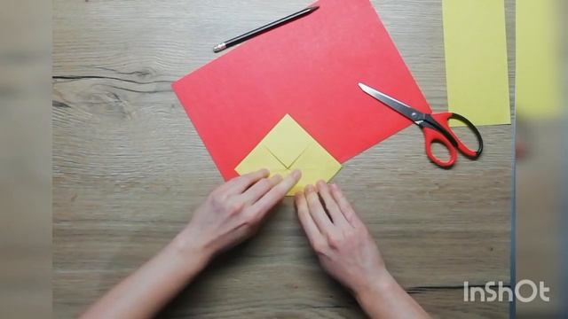 Петушок. Оригами для детей.