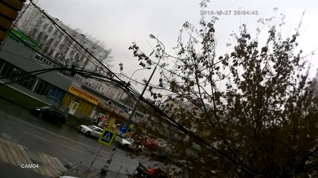 Видеозапись с уличной AHD камеры Zodikam (улица, день, 720P)