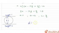 The lines 5x - 12 y =5 and 10 x- 24y+3=0 are tangents to the same circle. Then the diameter of t...