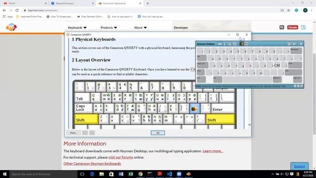 Download and install of the Cameroon keyboard from https:keyman.comcameroon.