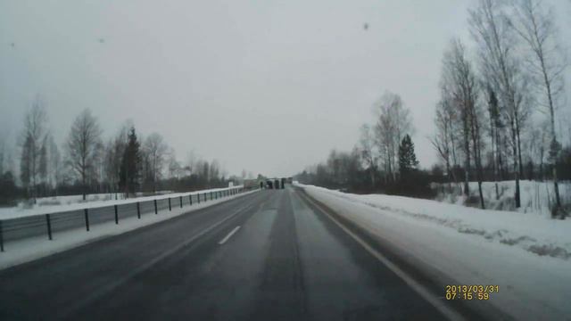дальнобой снес разделительную, беларусь m1