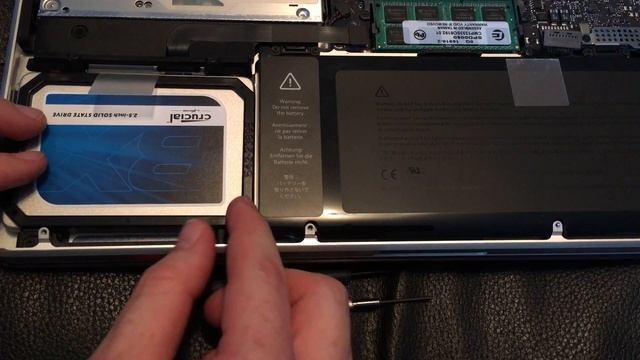 How to Install/replace/upgrade to Crucial SSD Hard drive in Macbook Pro late 2011 - non retina