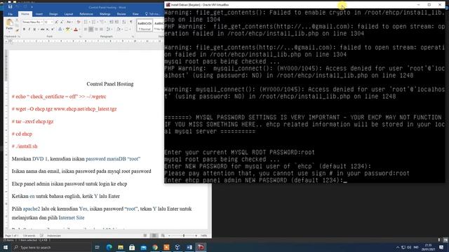 Konfigurasi Control Panel Hosting di Debian
