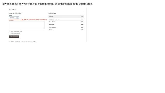 Magento: call custom phtml with Ajax or Knockout in magento admin order detail page