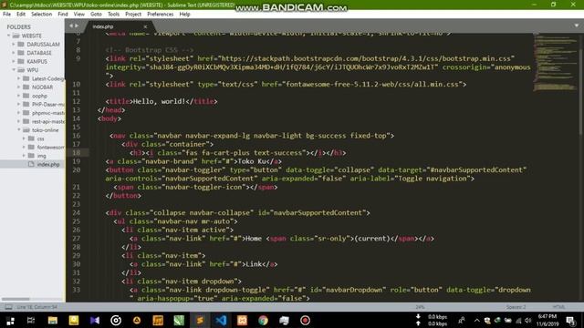 #1 Navbar - Membuat Template Toko Online Menggunakan Framework Bootstrap