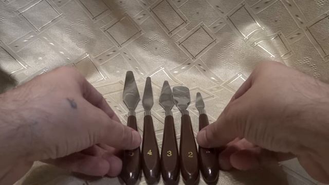 Мастихины используемые при письме масляными красками